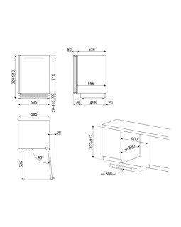 Veinikülmik dolce stil novo smeg, integreeritav, 114 l, 82 cm, parem, klaasuks, must-foto4