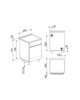 Gaasipliit smeg classic, 4 x gaas, elektriahi, pürolüüs, 60 cm, rv-teras-foto2