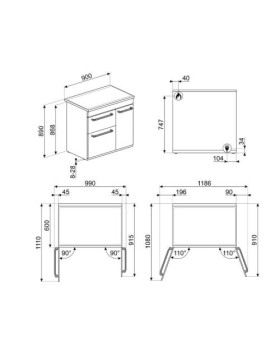 Gaasipliit smeg classic, 5 x gaas, 3 x elektriahi, aurupuhastus, 90 cm, must-foto10