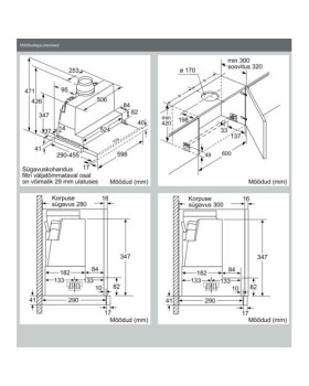 Õhupuhastaja neff, integreeritav, teleskoop, 60 cm, 392 m3/h, 53 db, rv teras-foto5