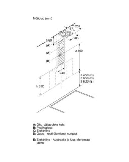 Õhupuhastaja neff, seina, 60 cm, 431m³/h, must-foto5