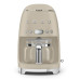 Filterkohvimasin smeg, 50`ndate stiil, matt kreem