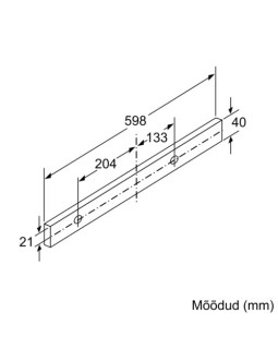 Õhupuhastaja bosch, integreeritav, teleskoop, 60 cm, 400 m3/h, 69 db, hõbedane-foto6
