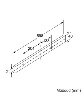 Õhupuhastaja bosch, integreeritav, teleskoop, 60 cm, 400 m3/h, 69 db, hõbedane-foto6
