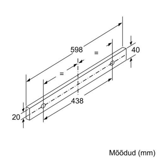 Õhupuhastaja bosch, integreeritav, teleskoop, 60 cm, 360 m3/h, 68 db, hõbedane Kodumasinad