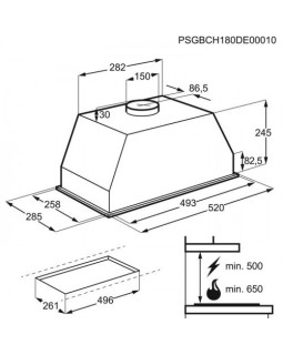 Õhupuhastaja aeg, integreeritav, 52 cm, rv teras-foto2
