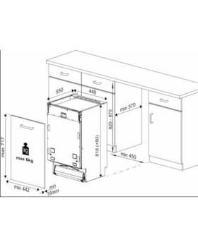 Nõudepesumasin beko, integreeritav, 2 korvi, 45 cm, 46 db-foto5