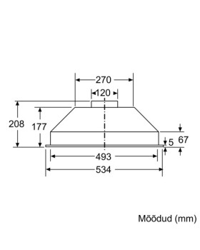 Õhupuhastaja bosch, integreeritav, 53 cm, 302 m3/h, 62 db, rv teras-foto3