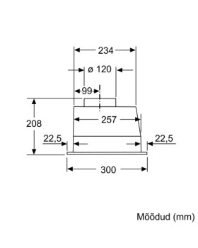 Õhupuhastaja bosch, integreeritav, 53 cm, 302 m3/h, 62 db, rv teras-foto4