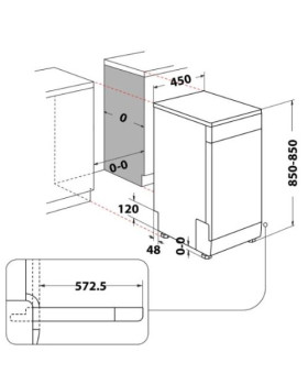 Nõudepesumasin indesit, 45 cm, 51 db, hõbedane-foto3