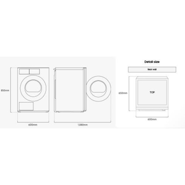 Kuivati samsung, soojuspumbaga, 9 kg, valge Kuivati samsung, soojuspumbaga, 9 kg, valge
