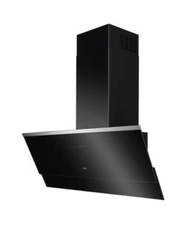 Õhupuhastaja aeg, seina, 90 cm, hob2hood, max 66 db, 710 m3/h, must/rv-teras