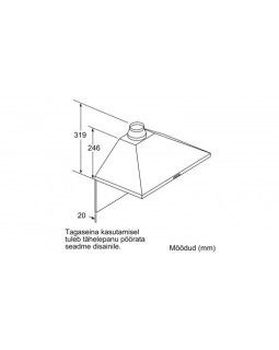 Õhupuhastaja bosch, seina, 60 cm, 360m³/h, 66 db, must-foto5