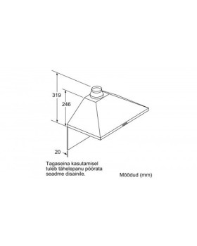 Õhupuhastaja bosch, seina, 60 cm, 360m³/h, 66 db, must-foto5