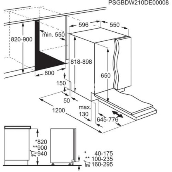 Nõudepesumasin electrolux, integreeritav, 60 cm, 44 db