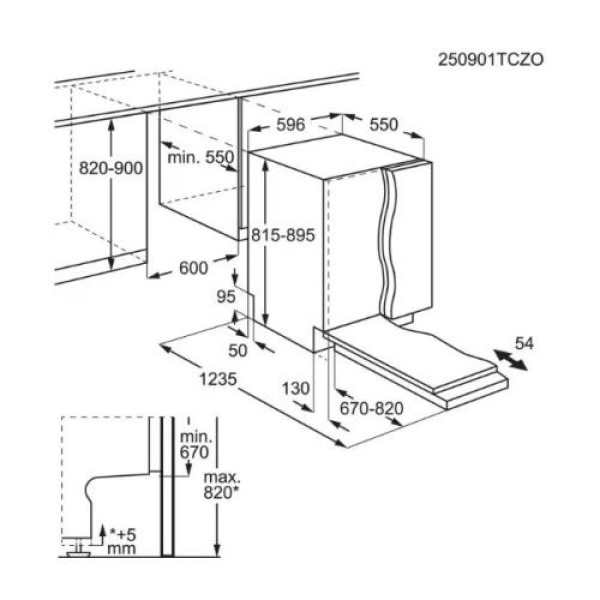 Nõudepesumasin electrolux, integreeritav, 3 korvi, 60 cm, 42 db