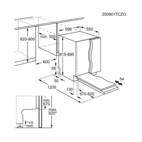 Nõudepesumasin electrolux, integreeritav, 3 korvi, 60 cm, 42 db