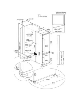 Külmik electrolux 700, integreeritav, 188 cm, 37 db, valge-foto2