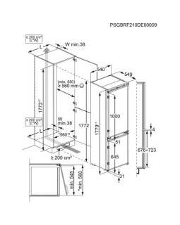 Külmik electrolux, integreeritav, 177,2 cm, 186/62 l, 35 db, nofrost, valge-foto3