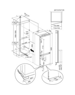 Külmik electrolux, integreeritav, 188 cm, 286/89, nofrost, 35 db, valge-foto4