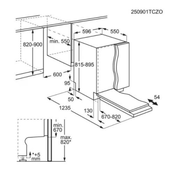 Nõudepesumasin electrolux, integreeritav, 3 korvi, 60 cm, 42 db