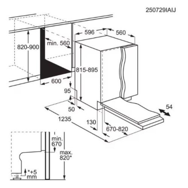 Nõudepesumasin electrolux, integreeritav, 3 korvi, 60 cm, 38 db