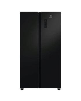 Külmik electrolux, side-by-side, 177 cm, 347/185 l, 39 db, puutetundlik, nofrost, must