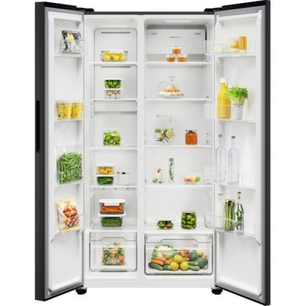 Külmik electrolux, side-by-side, 177 cm, 347/185 l, 39 db, puutetundlik, nofrost, must