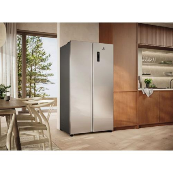 Külmik electrolux, side-by-side, 177 cm, 347/185 l, 39 db, puutetundlik, nofrost, rv teras