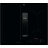 Õhupuhastiga pliidiplaat electrolux, 4 x induktsioon, 58 cm, 630 m3/h, 66 db, lõigatud servad, must