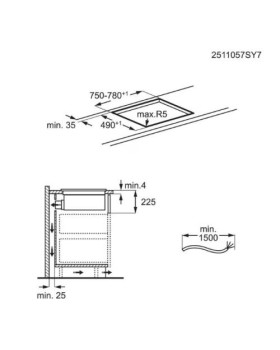 Õhupuhastiga pliidiplaat electrolux, 4 x induktsioon, 80 cm, 650 m3/h, 66 db, lõigatud servad, must-foto4
