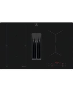 Õhupuhastiga pliidiplaat electrolux, 4 x induktsioon, 80 cm, saphirmatt se, 650 m3/h, 71 db, lõigatud servad