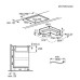 Õhupuhastiga pliidiplaat electrolux, 4 x induktsioon, 80 cm, saphirmatt se, 650 m3/h, 71 db, lõigatud servad