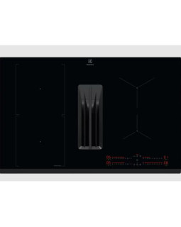 Õhupuhastiga pliidiplaat electrolux, 4 x induktsioon, 81 cm, 650 m3/h, 66 db, faasitud servad, must