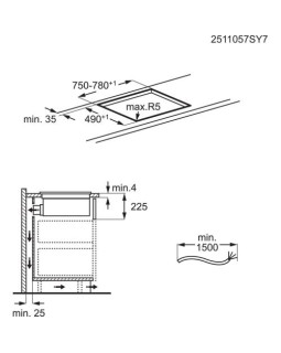 Õhupuhastiga pliidiplaat electrolux, 4 x induktsioon, 80 cm, 650 m3/h, 66 db, faasitud serv, must-foto5
