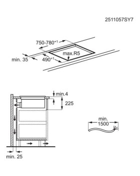 Õhupuhastiga pliidiplaat electrolux, 4 x induktsioon, 80 cm, 650 m3/h, 66 db, faasitud serv, must-foto5