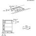 Õhupuhastiga pliidiplaat electrolux, 4 x induktsioon, 80 cm, 650 m3/h, 66 db, faasitud serv, must