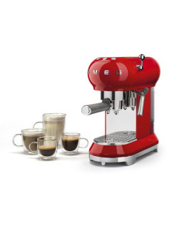 Espresso kohvimasin smeg, 50`ndate stiil, punane-foto6