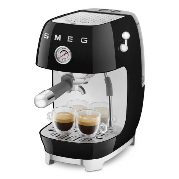 Espresso kohvimasin smeg, 50`ndate stiil, must