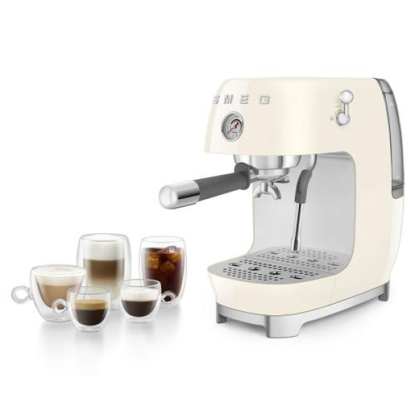 Espresso kohvimasin smeg, 50`ndate stiil, kreem