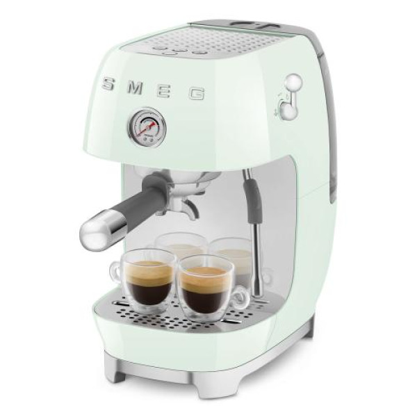 Espresso kohvimasin smeg, 50`ndate stiil, pastellroheline