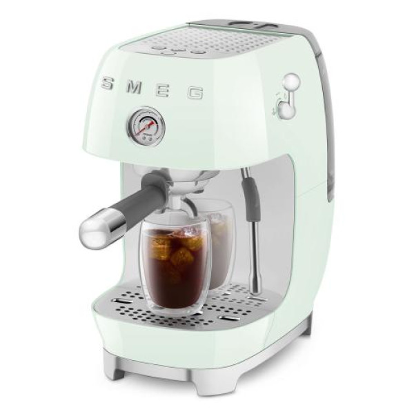 Espresso kohvimasin smeg, 50`ndate stiil, pastellroheline