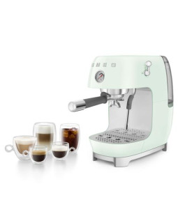 Espresso kohvimasin smeg, 50`ndate stiil, pastellroheline-foto10