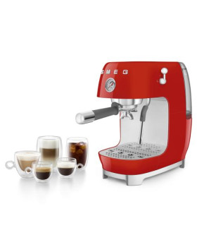 Espresso kohvimasin smeg, 50`ndate stiil, punane-foto10