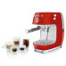 Espresso kohvimasin smeg, 50`ndate stiil, punane