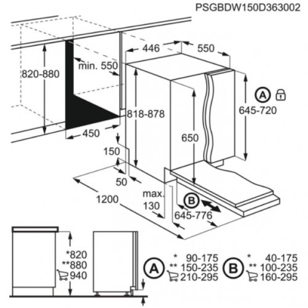 Nõudepesumasin electrolux, integreeritav, 45 cm, 49 db Kodumasinad