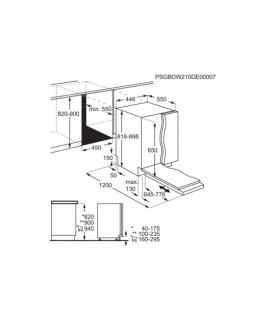 Nõudepesumasin electrolux, integreeritav, 45 cm, 44 db, 3 korvi-foto4