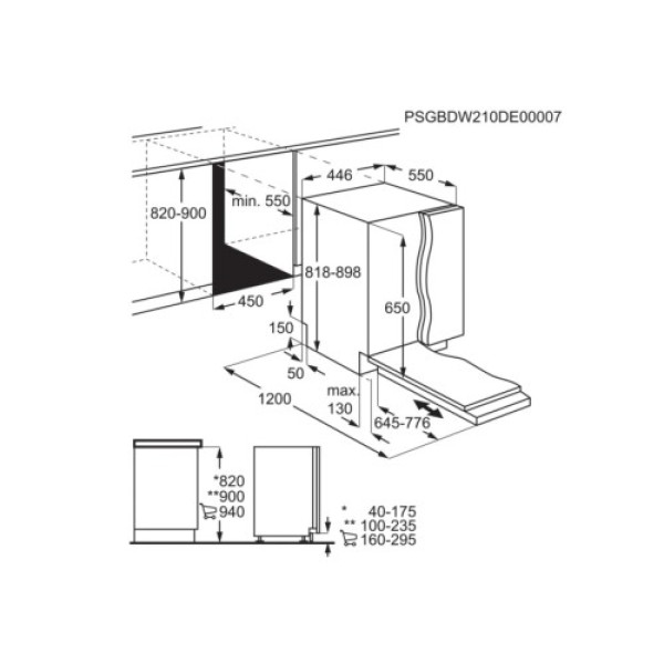 Nõudepesumasin electrolux, integreeritav, 45 cm, 44 db, 3 korvi Kodumasinad