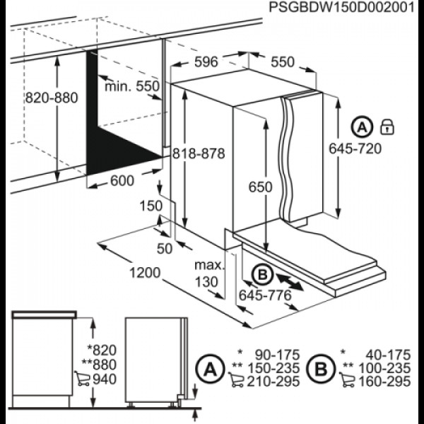 Nõudepesumasin electrolux, integreeritav, 60 cm, 44 db Kodumasinad