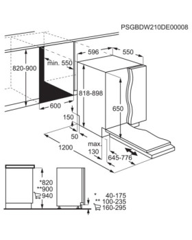 Nõudepesumasin electrolux, integreeritav, 3 korvi, 60 cm, 44 db-foto4
